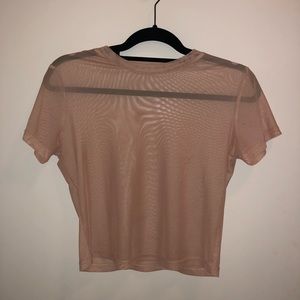 Sheer Nude Crop Top